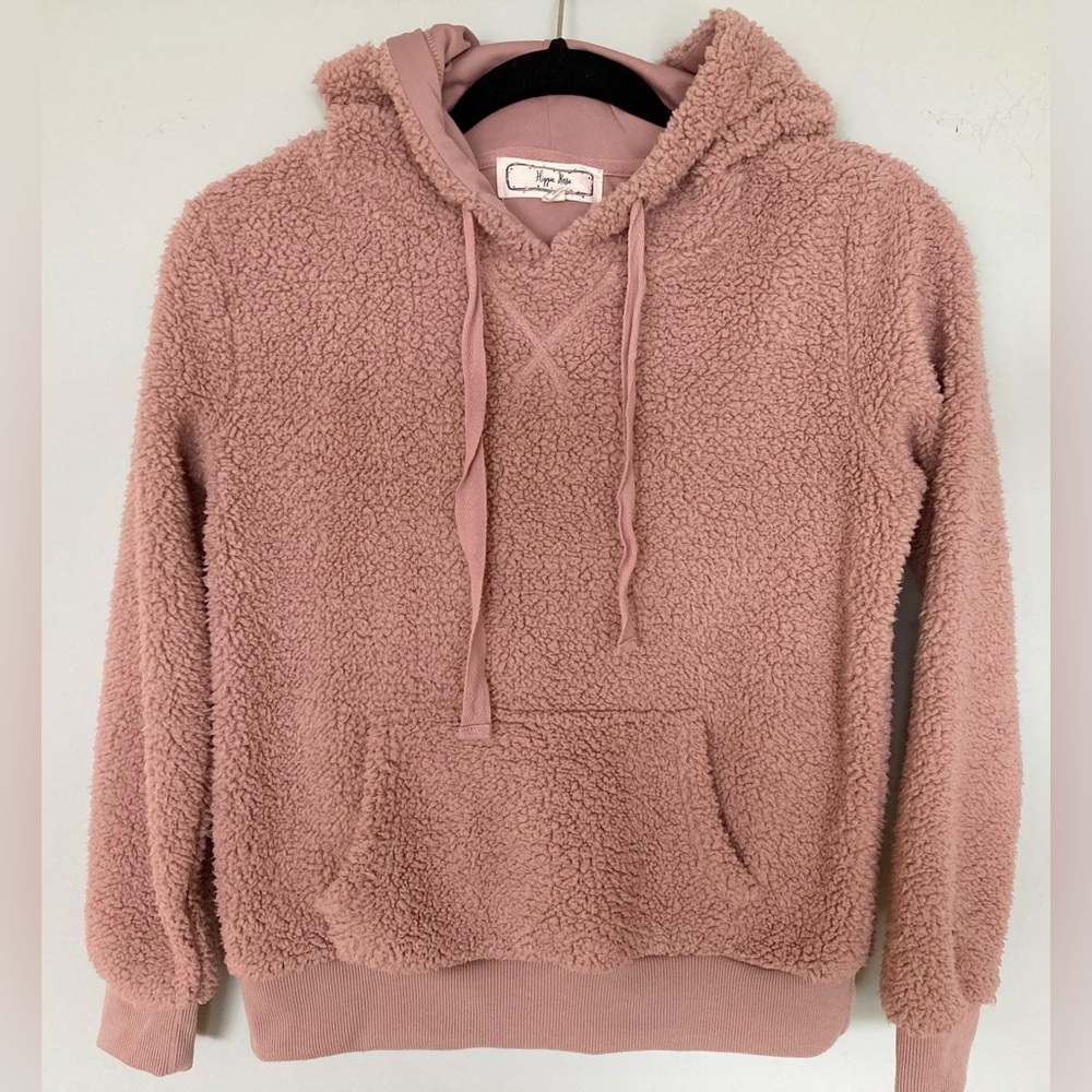 Hippie Rose Teddy Popcorn Hoodie - XS